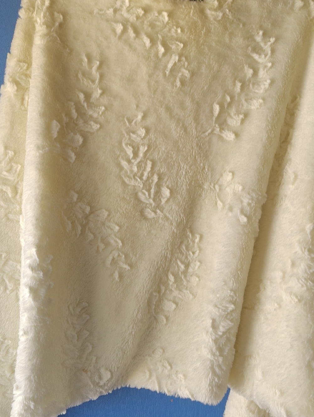 American Apparel Cream Fuzzy Tunic Top